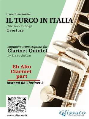 cover image of Eb alto Clarinet (instead Bb 3) part of "Il Turco in Italia" for Clarinet Quintet